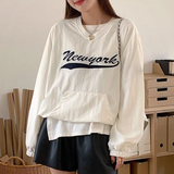 christmas outfit Dodobye Vintage V-Neck Logo Embroidered Sweatshirt