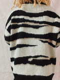 Black Friday Dodobye Casual Loose Irregular Striped Pullover Sweater Women Autumn Retro O-Neck Thick Warm Sweaters Female Chic Daily Street Knitwear