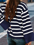 Black Friday Dodobye Casual Striped Turtleneck Sweater Women Knitted Loose Long Sleeve Thin Pullover Sweaters Female Autumn Chic All-matching Outwear