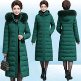 Dodobye 20203 NEW Middle-aged Womens Down Cotton Coat Winter Long Warm Quilted Cotton Jacket Female Casual Hooded Parka Overcoat  6XL