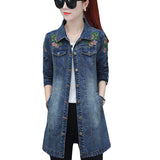 Dodobye 2025 Autumn Women Jackets Embroidery Denim Jacket Loose Casual Jeans Jacket Women Coat Outwear Female Jacket 5XL P327