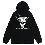 Dodobye Y2K Goth New black loose zipper hoodie men woman American cross head print street Harajuku oversized sweatshirt Y2K punk hoodie