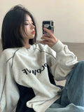 christmas outfit Dodobye Korean college style round neck sweatshirt for women INS Korean style loose top trendy k pop clothes winter clothes women