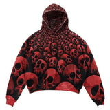 Dodobye Harajuku American Goth Hoodies Women Y2K New Goth Skull Printing Streetwear Hip Hop Couples Sweatshirt Clothes - High Quality 1226