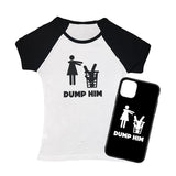 Dodobye Punk Streetwear Raglan Tee Vintage Women's Slim Gothic Graphic Print Cute Grunge Crop Tops Y2k Clothes Sexy Emo Girls Baby Tee