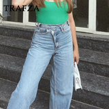 thanksgiving outfit Dodobye 2024 Autumn Winter Casual Women Jeans Fashion Streetwear Vintage Pockets Tierred High Waist Chic Ladies Long Denim Pants