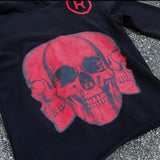 Dodobye Harajuku Skull Hoodie Oversized Streetwear Y2k Tops Hip Hop Sweatshirt Clothes Gothic Grunge Hoodies Women Men Clothing