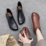 Dodobye New Fashion Women Ankle Boots Retro Casual Soft Bottom Lightweight Women Casual Boots Leather Fashion Trend Women's Boots