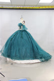 Dodobye Princess Ball Gown Party Dresses Sweet Off Shoulder Green Vestido De Gala Noche Mujer Floor-Length Organza Dress Women-(PRE-ORDER)