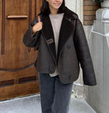 Dodobye Minsa Shearling-Lined Faux Leather Jacket