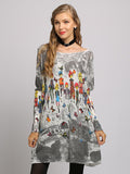 christmas outfit Dodobye Urban Colorful Knitting Printed Long Sleeves Sweater