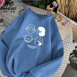 christmas outfit Dodobye Round neck sweatshirt for men and women in spring and autumn youth ins apricot hooded loose couple printed tops men clothing