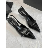 Dodobye 2024 Summer High Heel Sandals Buckle Punk Style Stiletto Pointed Toe Sexy Fashion Women's Shoes Luxury Sandals Women Designers