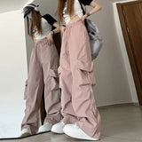 Dodobye Cargo Pants High Waist Women Streetwear Hip Hop Y2K Trousers Loose Casual American Style 90S Pockets Fashion Female Pants