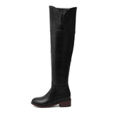 thanksgiving outfit Dodobye 2024 Women Over The Knee Boots Heels Long Boots Black Lady Shoes Big Size 44 45 46 Botine