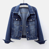 Dodobye 2025 Spring Autumn Women’s Denim Jacket Long Sleeve Overcoat Loose Denim Coat Button Outwear Jeans Jackets 5XL