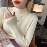 Dodobye Turtleneck Sweater Women Fashion 2025 New Stretch Tops Women Knitted Pullovers Long Sleeve Bottoming Knitted Sweater