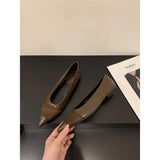 Dodobye Pointed Toe Women Loafers Black Brown White Casual Mules Shoes New 2024 Fashion Shallow Slip on Low Flat Heel Party Dress Shoes