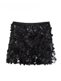 Dodobye Mini Skirt For Women Sexy Sequin Short Skirts Vintage Y2k Women Clothing Summer Fashion Female Streetwear Skirt Mujer