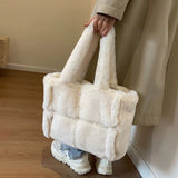 Dodobye Arden Faux Fur Plush Bag