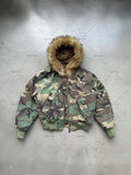 Dodobye Y2K  jacket Harajuku retro camouflage fur High Street fashionable casual zipper hooded sweatshirt men's personalized sportswear