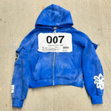 Dodobye Y2K New Vintage Wash Zip Up Hoodie Fashion Embroidery Hooded Couple's High Street Hip Hop Harajuku Punk Loose Long Sleeve Coats