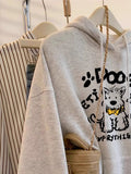 christmas outfit Dodobye Gray puppy sweatshirt women's coat loose autumn new clothes hooded top plus velvet  sweatshirts  hoodies women