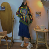 christmas outfit Dodobye Y2K Harajuku Turtleneck Knit Oversize Warm Long Sweater