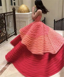 Dodobye Pink Tulle Tiered Ruffle Pleats Prom Dress Floor-length فساتين مناسبة حسب الطلب Elegant Sleeveless vestidos de festa 2025-(PRE-ORDER)