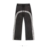 Dodobye Y2K Fashion Trends Men Stripe Pattern Pants New High Quality Patch printing Casual Pants Oversized Sweatshirt Hip Hop Streetwear