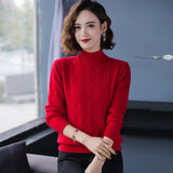 Dodobye Fashion Women Turtleneck Sweater Autumn Winter Long Sleeve Pullovers Office Ladies Clothing Soft Knitted Jumpers  Pull Female