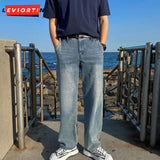 Dodobye Wear Out Straight Leg Jeans For Men In The Spring Of 2025, New Loose Pants, Korean Style Trend, Simple And Trendy Casual Pants