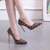 Dodobye Autumn Sexy Leopard Print Women's Shoes High Heels Elegant Office High Heels Women's Animal Print Pointed Toe Luxury Shoes