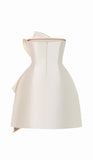 Dodobye Simple Sheath Strapless Ivory Satin Homecoming Dress (PRE-ORDER)