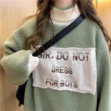 christmas outfit Dodobye Lamb wool sweatshirt for women autumn and winter 2025 new Korean style lazy style loose thickened high collar pullover jacket