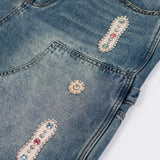 Dodobye Y2k Vintage Fashion Studded Denim Shorts Women clothing High Street Hip Hop Baggy Jeans Fashion trend Street Style shorts