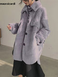 christmas outfit Dodobye Autumn Winter Oversized Thick Warm Soft Faux Fur Shirt Women Long Sleeve Loose Casual Soft Fluffy Jacket Coat 2025