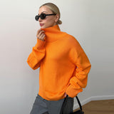 Dodobye Oversize Solid Women Knitwear Turtleneck Patchwork Pleated Female Sweater 2025 Autumn Winter Full Sleeve Casual Lady Pullover