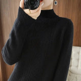 Dodobye Thicken Women Turtleneck Sweaters Autumn Winter Tops Slim Women Pullover Long Sleeve Knitted Sweater Jumper Soft Warm Pull