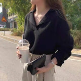 christmas outfit Dodobye South Korea’s new female sweater autumn half-open V-lapel pullover Korean version of long-sleeved wearing loose sweater