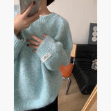 Black Friday Dodobye 6 Colors Solid Warm Pullover Sweater Women Casual Loose O-neck Long Sleeve Sweaters Female Autumn Winter Chic Knitwear