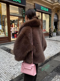 Dodobye Fashion Women Faux Fur Short Coats Casual Fluffy Long Sleeve Thicken Warm Loose Jackets 2025 Winter Lady Street Outwear ﻿Tops