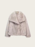 Dodobye Asuna Faux Fur Jacket in Light Grey