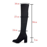 thanksgiving outfit Dodobye Faux Suede Boots over the knee high women boots women's autumn thigh high boots shoes bota B876a