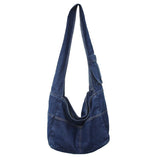 Dodobye Large Washed Denim Crossbody Bag