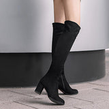 thanksgiving outfit Dodobye Faux Suede Boots over the knee high women boots women's autumn thigh high boots shoes bota B876a