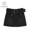 Dodobye Women Denim Shorts Skirt Vintage Streetwear A-line Jeans Skirts Casual All Match Female Slim Package Hip Mini Skirt 2025 Summer