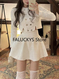 Dodobye French Elegant Skirt 2 Piece Set Office Lady Casual Long Sleeve Blouse + Women Party Slim Mini Skirt Korean Fashion Autumn 2025