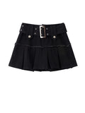 Dodobye Women's Denim Skirt Y2k Summer Black Gothic Skirt Harajuku Korean Fashion Vintage Kawaii A-line Pleated Skirt With Belt Clothes