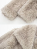 Dodobye Asuna Faux Fur Jacket in Light Grey